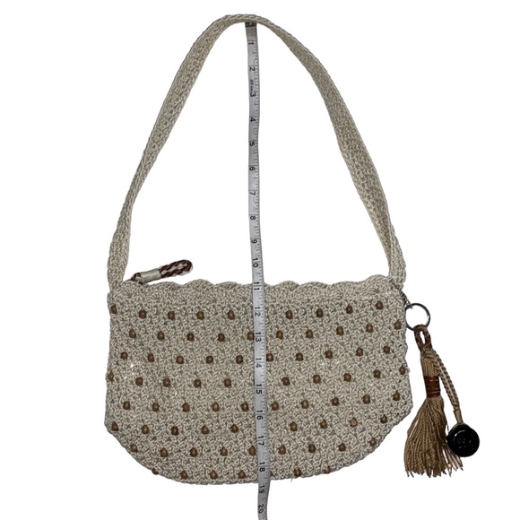 The Sak Tan/Cream Crochet Beaded Shoulder Bag - Picture 11 of 15